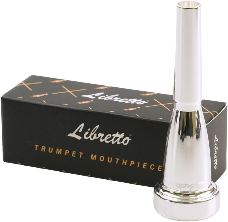 Libretto 5C Bullet Shape Trumpet Mouthpiece, Silver Plated, Compatible with C and B♭ Trumpets, Versatile for Jazz and Classical - Image 1